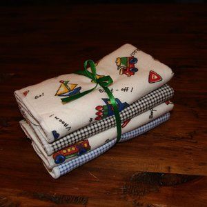 NEW Baby Burpees Cotton Burp Cloths 4 Pack - Print